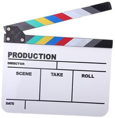 Operitacx Multifunktionales Klappbrett Für Tv Film Und Werbung Verstellbare Bolzen Mehrfarbig Professionelles Szenen Und Action-board Mit Eingravierten Englischen Buchstaben
