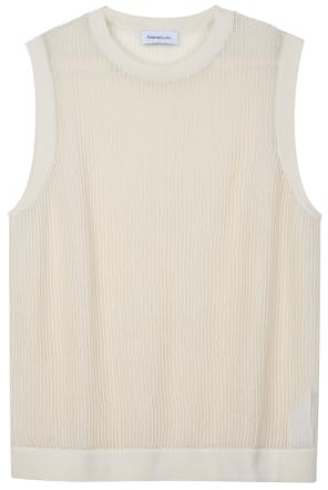 Diana Studio, Gilet Traforato in Maglia - Uomo, 100% Cotone, Smanicato, Casual Fit