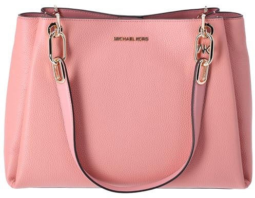 Michael Kors Trisha Sac à main en cuir grainé pour femme, Rose (Tea)