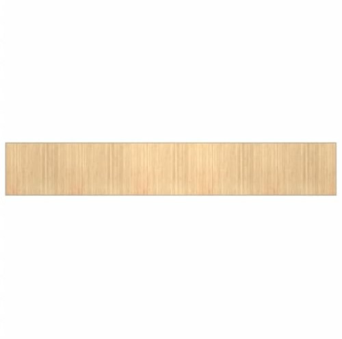 vidaXL Teppich, Bambusteppich Rechteckig, Bambusmatte rutschfest für Wohnzimmer, Läufer Küchenteppich Flurteppich, Modern, Hell Natur 80x500cm Bambus