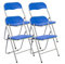 THE SECRET HOME - Pack de 1, 2, 4 y 6 Sillas Plegables Acolchadas - Asiento Auxiliar para el Hogar - Ideal para Cocina, Comedor, Salón, Dormitorio - 44 x 46 x 79 cm (4, Azul)