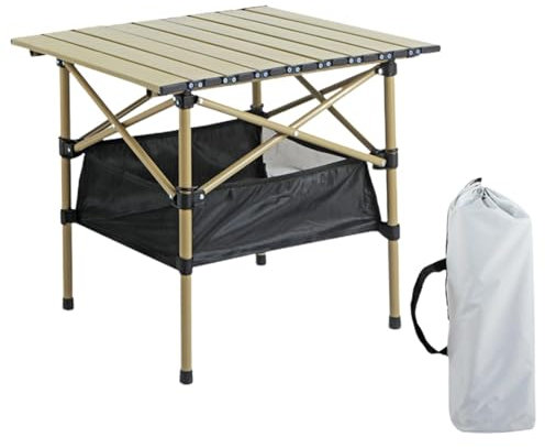 Tavolo da campeggio pieghevole, tavolo da picnic portatile, tavolo da esterno, mobili da campeggio, tavoli da esterno portatili per picnic, spiaggia, escursionismo, pesca e cucina, con borsa