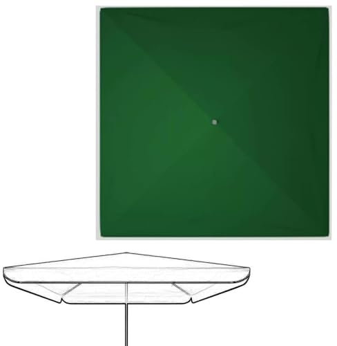 IMUNKT Toile De Rechange De Parasol Jardin, Rectangulaire Et Carré, Auvent De Remplacement pour Parasol 300x300 250x250 200x200cm, Housse UPF 30+ pour Parasol D'extérieur(Green,250x250cm/8.2x8.2ft)