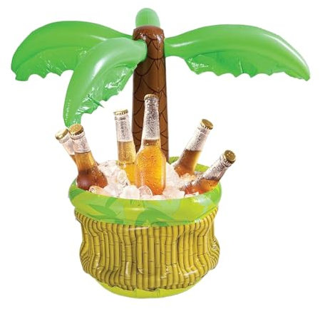 68 cm Inflatable Palm Tree Cooler, Inflatable Drinks Cooler PVC Inflatable Coconuts Tree Ice Bucket, Palm Tree Drink Cooler for Beach, Beach Theme Garden Decorations