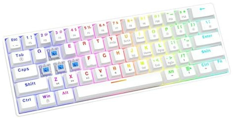 Savio Whiteout X2 Tastatur, Blau, Weiß, QWERTY US