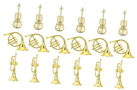 Vaguelly 2 Sätze Musikinstrumentenmodell Trompete Weihnachtsschmuck Weihnachtskranz Zubehör Verzierungen Für Musikinstrumente Instrument Weihnachtsschmuck Girlande Instrumentendekor Plastik