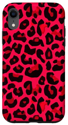 Rotes Muster Leopard Design Leo Hülle für iPhone XR