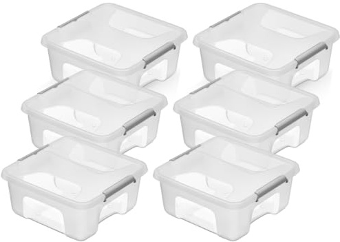 Kreher Aufbewahrungsbox mit Deckel transparent stapelbar BPA-frei | Robuste Transport- und Kleiderbox aus lebensmittelechtem Kunststoff, 17 oder 27 Liter, ideal für Haushalt, Büro und Werkstatt