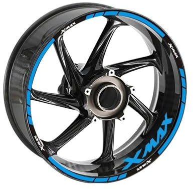 KJHOPY Decalcomanie adesive magnetiche Adesivo Ruota Moto Racing Rim Stripe Decal Accessori Decorazione Moto per Y&amaha Xmax X-MAX125 250 300 400(Style 3)