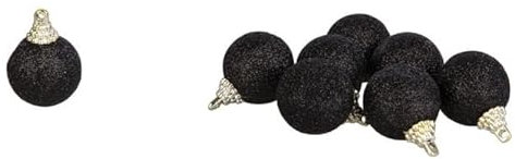 mica Living Christbaumkugeln - bruchfest - schwarz/Silber - ca. 3 cm - 24 Stück Weihnachtsdeko, Winter Dekoration