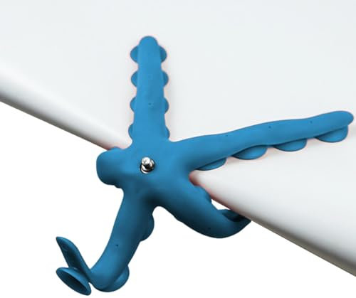 Octopus - Soporte flexible para teléfono, soporte flexible para cámara de acción para teléfono móvil, ventosa flexible y compatible con teléfono