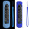 6.4 Inch Silicone Cover Compatible with Fire TV Stick 4K Max 2nd gen 2023 Remote Control Case, Toshiba/Insignia Smart TV Remote Silicone Case Cover Anti-Slip Sleeve with Lanyard (Glowblue+Blue)