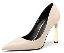 QUEEN HELENA Décolleté con Tacco Alto Scarpe Eleganti Donna K3719 (Nude Pu, Sistema Taglie Calzature EU, Adulto, Donna, Numero, Media, 40)