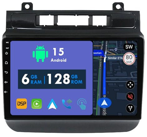 RoverOne Radio de coche GPS para Volkswagen Touareg FL NF 2010 2011 2012 2013 2014-2018 Carplay Android Auto Stereo unidad principal Bluetooth navegación por satélite
