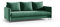 Belissa Sofa mit Schlaffunktion Velours mit Bettkasten 216 x 91 cm grau mit Schlaffunktion 3-Sitzer Sofa für Wohnzimmer mit Schlaffunktion aus Samt (Riviera 38 - grün)