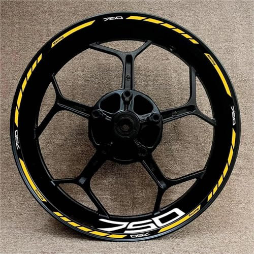YHGGDN Adesivi per Cerchioni Adesivi per Cerchi Moto, Strisce Riflettenti per Kawasaki Z750 Z 750 Adesivo per mozzo Ruota(Colore 6)