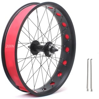 20/24/26x 4,0 Zoll Fatbike-Laufräder Scheibenbremse Snowbike-Vorder- Und Hinterrad 135/195mm 36H-Naben Beachbike-Laufradsatz Für 7-10er-Rotary 14G-Speichen E-Bike(20in HO Front)