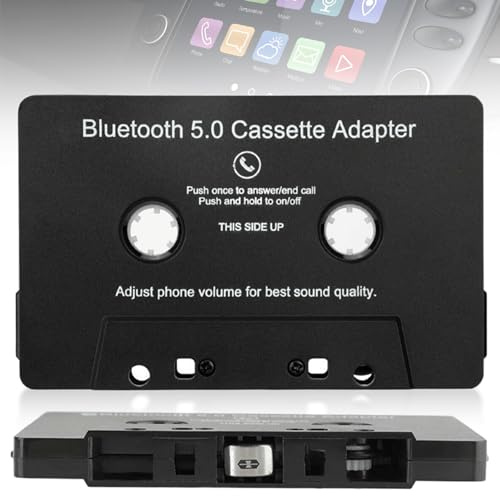 KFZ-Kassettenadapter, 5.0 Kassetten Adapter Für Autoradio, Auto Empfänger Bluetooth, Autokassettenempfänger Bluetooth Kassette, Auto-Audio-Kassette Auf Aux-Adapter Für Smartphone Autoradio CD-Player