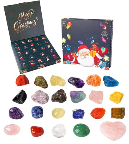 Adventskalender | Adventsspielzeug | Sammlung von Felsen für Kalender | für Jugendliche Erwachsene Meditation Yoga Wohnzimmer