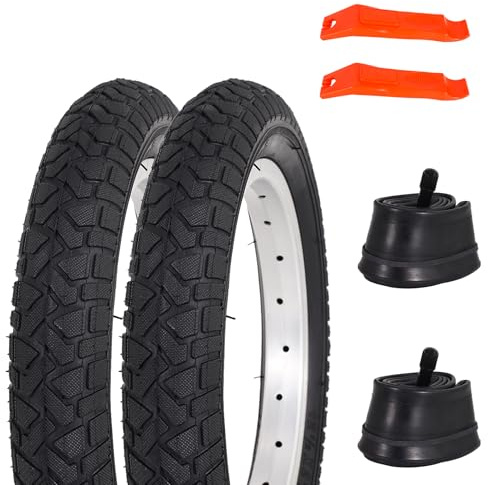 12.5-Zoll Fahrradreifen 12 ½ x 2 ¼ Schwerlast-Fahrradschläuche | mit Schrader-Ventil – Kompatibel mit 12.5 x 2.25 / 12 1/2 x 2 1/4 Faltreifen (2 Sets)