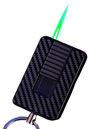 Zxwjddm Windfestes, tragbares Metallfeuerzeug mit Flamme, EIN tolles Geschenk for Männer, geeignet for Anzünden von Kerzen, beim Camping usw. (gasfrei)(Black)