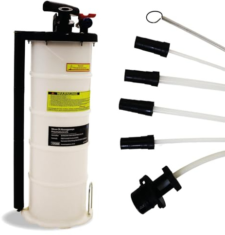 BITUXX Ölabsaugpumpe Ölpumpe Absaugpumpe Handpumpe Motoröl Pumpe Ölwechsel Absaugen Oil Pump Pneumatisch und Manuell 6.5L