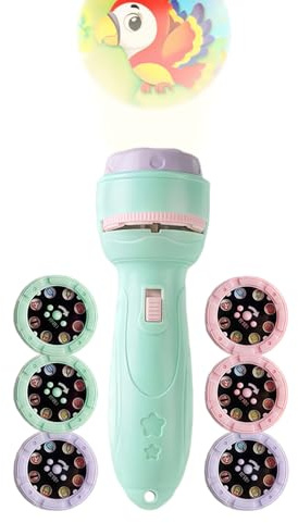 Lampe de Poche pour projecteur - Lampe de Poche LED avec Diapositives d'image, Jouet éducatif créatif et éducatif Le Coucher - Idéal pour la Chambre à Coucher, Les Voyages, l'extérieur