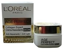 L'Oréal Paris Age Perfect Collagen Expert Augencreme, 15 ml, straffende Kollagen-Augencreme, mit Kollagen-Peptid-Fraktionen zur Straffung der Augenpartie