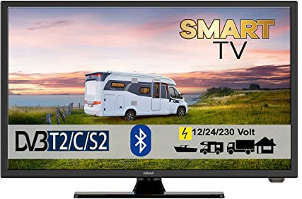 Gelhard GTV2225 LED Smart TV mit Bluetooth DVB-S2/C/T2 für 12/24V u. 230Volt WLAN Full HD