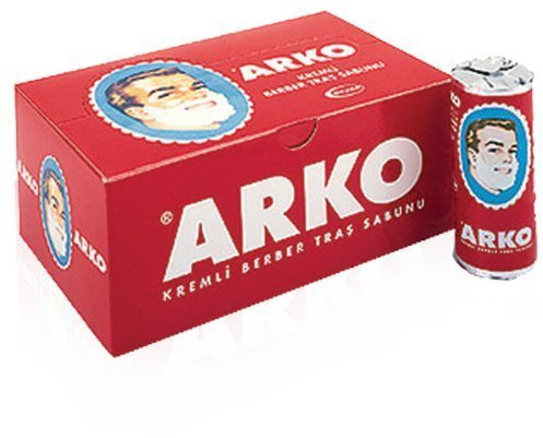 Arko Rasierseife 12 x 75g Bar für Herren, Klassischer Barbershop-Duft, Erwachsene Männer, Barbershop-Fans