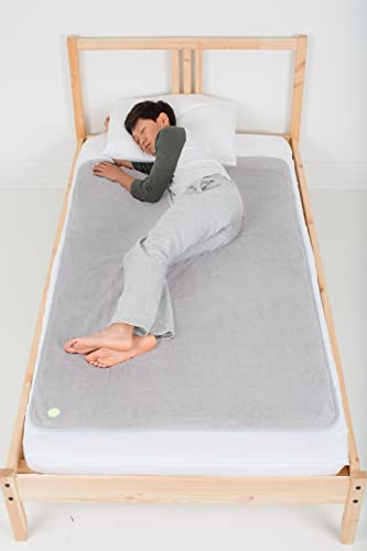 PeapodMats Bedwetting Waterproof Bed Mat, Reusable 3x5 Light Gray