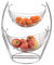 apollo THE HOUSEWARES BRAND Chrome Swing Fruit Basket, 2-Tier Fruit and Veggie Storage, Durable Chrome Wire, Size: 38x37x30cm