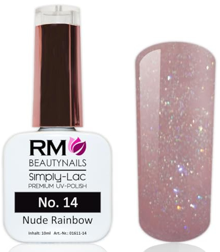 Simply-Lac UV-Polish Nagelgel Beige Nude Rainbow UV-Nagellack Gellack RM Beautynails 1er Pack (1x 10ml)