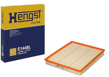 HENGST - Luftfilter E1448L - Luft-Filtereinsatz für KFZ | Hochwertiger Motorluftfilter für Otto- oder Dieselmotor - Schutz für Motoren - Wasserbeständig