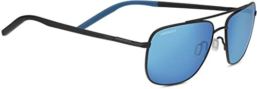 Serengeti Unisex TELLARO Sonnenbrille, Black Black Blue Matte, L