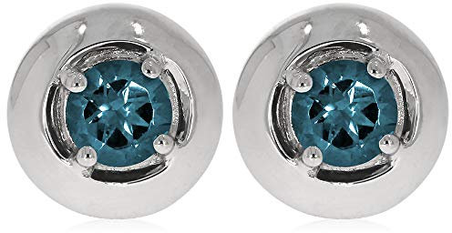 XEN Ohrstecker mit London Blue Topas ca. 1,10 ct. rhodiniert