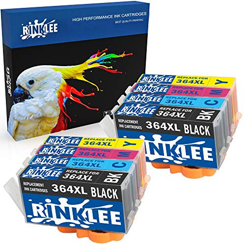 RINKLEE 8 Kompatible 364XL 364 XL Druckerpatronen Ersatz für HP Photosmart 5520 5510 6520 7520 7510 6510 B209a C6380 C309a Officejet 4620 Deskjet 3520 3070A