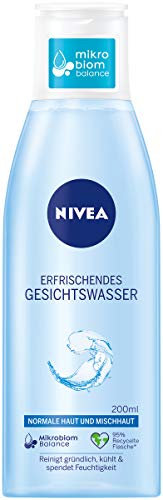 NIVEA Erfrischendes Gesichtswasser für normale und Mischhaut (200 ml), Gesichtstoner belebt & erfrischt die Haut, mildes Gesichtswasser spendet intensive Feuchtigkeit