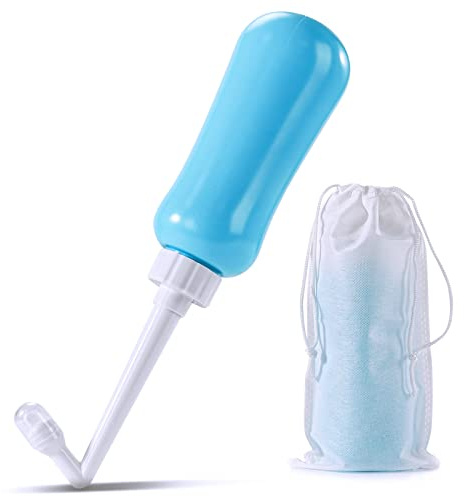 Portable Bidet Travel Large Capacity 450ml(15oz) Personal Toilet Handheld Blue