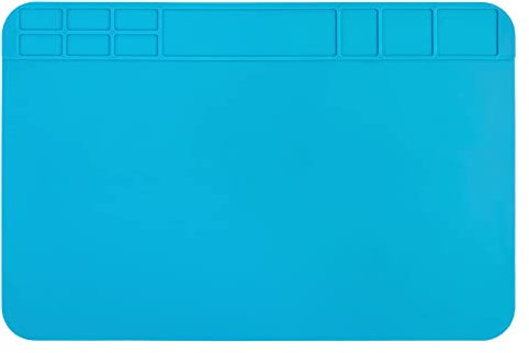 Generic Silikon 500℃ Hitzebeständige Magnetische Arbeitsmatte Silikonmatte, 30x20cm Lötmatte Antistatische Reparatur Matte Soldering Mat für Lötpistolen, Elektronik, Smartphone, Uhren, 1