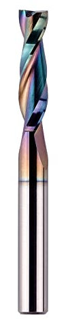 SpeTool Router Bits 1/4 Inch Shank Spiral Router Bit UpCut CNC Router Bits with TAC Coating 1 Inch Cutting Length 2-1/2 Inch Total Length HRC55 Solid Carbide End Mill for Woodworking Wood Cutter