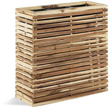 Luca Lifestyle Pflanzkasten Marrone Orizzontale Raumteiler Acacia Rechteckig Holz *5 Jahre Garantie* - 72x30x76 cm - Premium Qualität - F1905