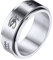 FaithHeart Edelstahl Horus Auge Spinnerring in Ringgröße 69 drehbarer Meditationsring Herrenring Damenring mit Geschenkebox Punk Davidstern Fingerring für Vatertag