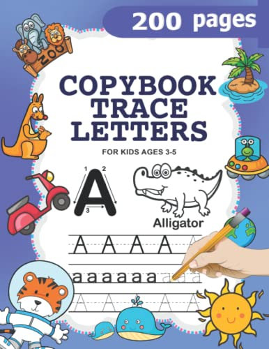 Trace Lines, Curves, Shapes and Learn the English ABC Letters: Handwriting Practice Copybook with Lot of Exercises for Boys and Girls Age 3 - 5 Years (Perfecto Calligraphy)