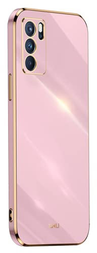 EASSGU Galvanisierter Rahmen Handyhülle für Oppo A16 / Oppo A16s / Oppo A54s (6.52 Inches), Weiche TPU Silikon Schutzhülle - Violett