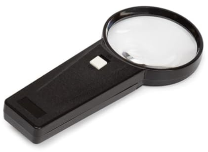 Velleman Handlupe, mit LED, 2.0X/4.0X, schwarz