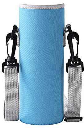 Porte-Bouteille Sac fourre, Porte-Bouteille d'eau Étui - Housse Isotherme pour Bouteille d'eau Bandoulière Réglable - Protection pour Bouteilles en Verre - pour Lsport, Fitness, Gym, Vélo & Bureau