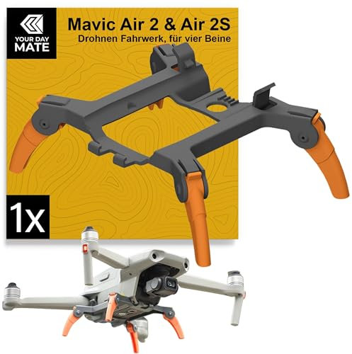 Drohnen Fahrwerk, 1 Set, kompatibel mit DJI Air 2, DJI Air 2S, Landebeine schützen Gimbal und Unterboden, Unterbau für sanftes Landen, Drohne Beine Landung, Drone Landegestell, Landefüße aufsteckbar