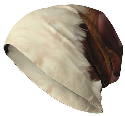 QQLADY Lustige Happy Pug Dog Beanie Mütze für Männer Frauen Strick Slouchy Beanie Skull Cap Warme Wintermütze Nacht Schlafmütze, Französischer Pudel, Einheitsgröße