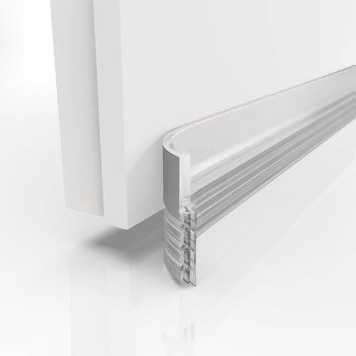 Zugluftstopper für Türen 100cm Transparent - Türdichtung Selbstklebend extra stark - Tür Zugluftstopper für maximale Isolierung - Luftzugstopper für Türen - Tür Zugluftstopper für Türen